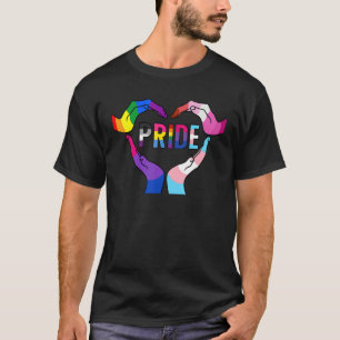 Menselijke Pride Hart Hand LGBT Homoseksueel Lesbi T-shirt