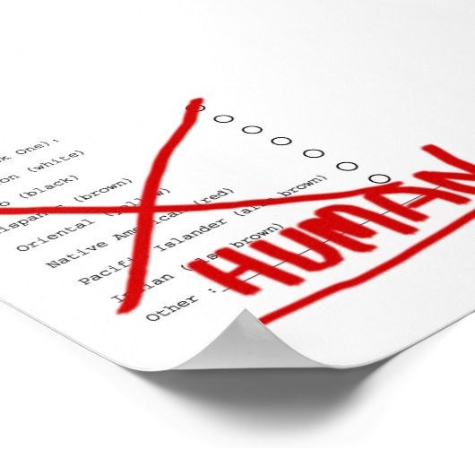 MENSELIJKE RACE POSTER (Hoek)