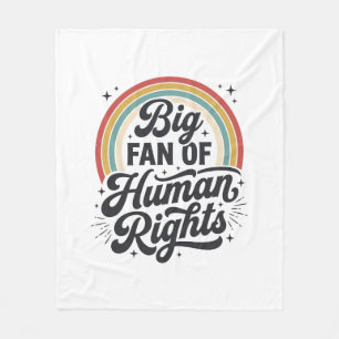 Menselijke Rechten Retro Regenboog Vector T-Shirt Fleece Deken