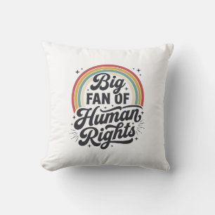 Menselijke Rechten Retro Regenboog Vector T-Shirt  Kussen