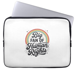 Menselijke Rechten Retro Regenboog Vector T-Shirt  Laptop Sleeve