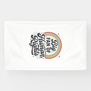 Menselijke Rechten Retro Regenboog Vector T-Shirt  Spandoek
