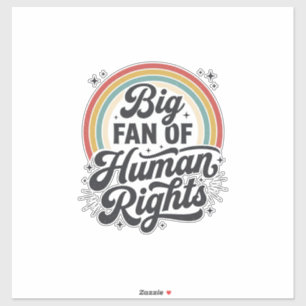 Menselijke Rechten Retro Regenboog Vector T-Shirt  Sticker