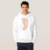 Menselijke Rechtervoet Hoodie (Voorkant volledig)