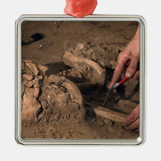 Menselijke resten metalen ornament (Voorkant)