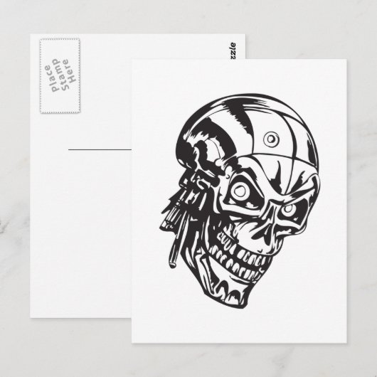 Menselijke schedel 146 briefkaart (Voorkant / Achterkant)