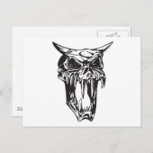 Menselijke schedel 155 briefkaart (Voorkant / Achterkant)