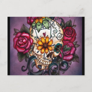 Menselijke schedel briefkaart