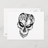 Menselijke schedel briefkaart (Voorkant / Achterkant)