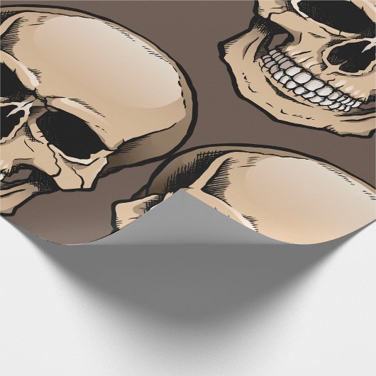 Menselijke schedel cadeaupapier