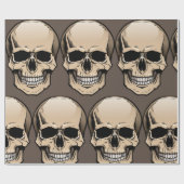 Menselijke schedel cadeaupapier (Vlak)