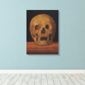 Menselijke schedel (door Mariotto Albertinelli) Canvas Afdruk (Insitu (Houten vloer))