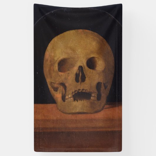Menselijke schedel (door Mariotto Albertinelli) Spandoek (Verticaal)
