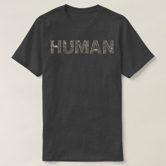 Menselijke schedel en Botten - Gothic Skeleton Let T-shirt (Design voorkant)