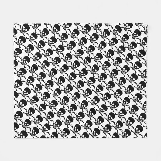 Menselijke schedel fleece deken (Voorkant (Horizontaal))