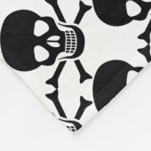 Menselijke schedel fleece deken (Hoek)