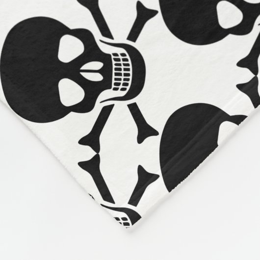 Menselijke schedel fleece deken (Hoek)