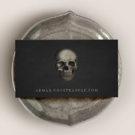 Menselijke schedel Halloween Visitekaartje
