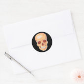 Menselijke schedel Pop Art Ronde Sticker (Envelop)