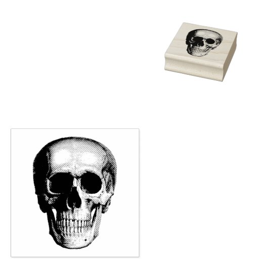 Menselijke schedel rubberstempel (Gestempeld)