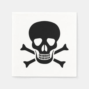 Menselijke schedel servet