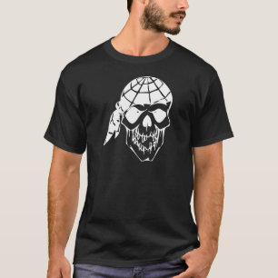 Menselijke schedel t-shirt
