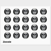 Menselijke schedels Zwarte Stickers (Vel)