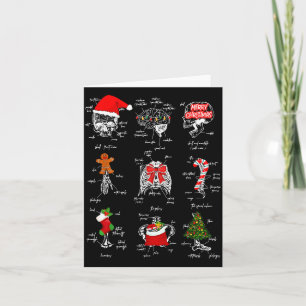 Menselijke Skelet Anatomie Kerst Medische Student Kaart