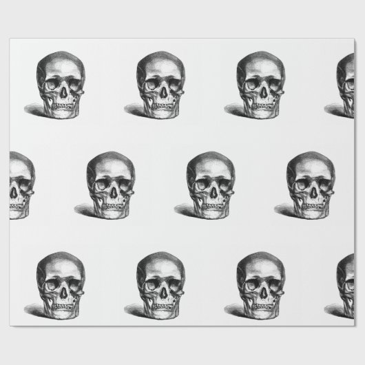 MENSELIJKE SKULLS HALLOWEEN WRAPPINGPAPIER CADEAUPAPIER (Vlak)