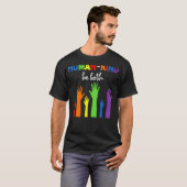 Menselijke Soort Be Both Hands Kleur Regenboog LGB T-shirt (Voorkant volledig)