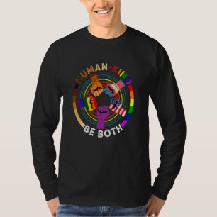 Menselijke soort zijn beide macht Hand teken LGBT T-shirt