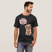 Menselijke Vader Pug T-shirt (Voorkant volledig)