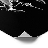 Menselijke ventrikels Anatomie in zwart-wit afdruk Poster (Hoek)