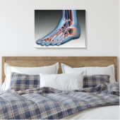 Menselijke voet met zenuwstelsel 1 canvas afdruk (Insitu (Slaapkamer))