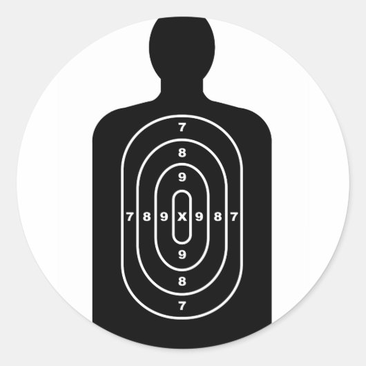 Menselijke vormgeving ronde sticker (Voorkant)