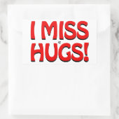 Menselijke warmte-expressie (ik mis knuffels!) rechthoekige sticker (Tas)
