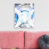Menselijke ziel tussen engel vleugels canvas afdruk (Insitu (Woonkamer))