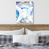 Menselijke ziel tussen engel vleugels canvas afdruk (Insitu (Slaapkamer))