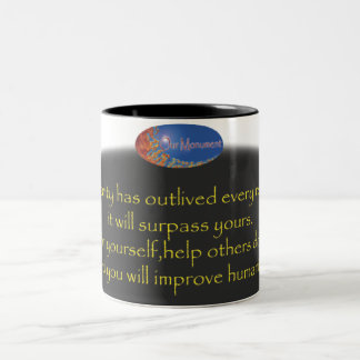 menselijkheid tweekleurige koffiemok