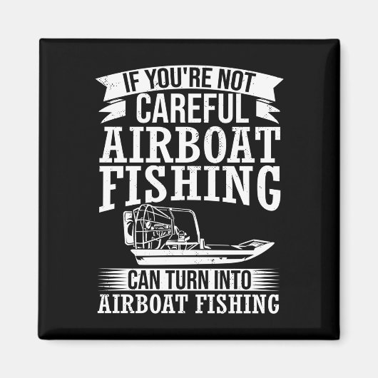 Mensen airboot kapitein boot ruiter airbooten boot magneet (Voorkant)