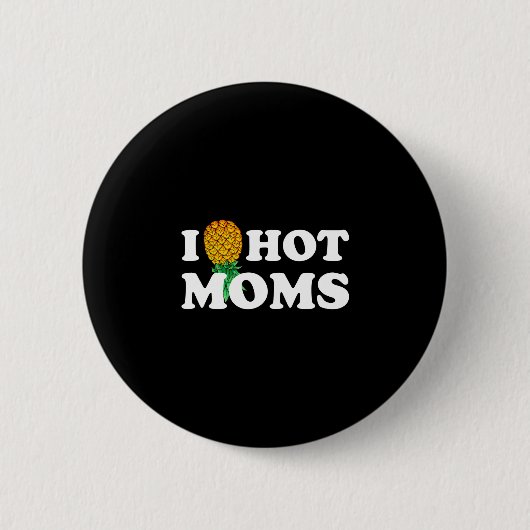 Mensen ananas hete moeders ondersteboven hart grap ronde button 5,7 cm (Voorkant)