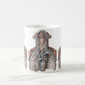 Mensen anatomie keel, nek, borst, ribben uit het v koffiemok (Center)