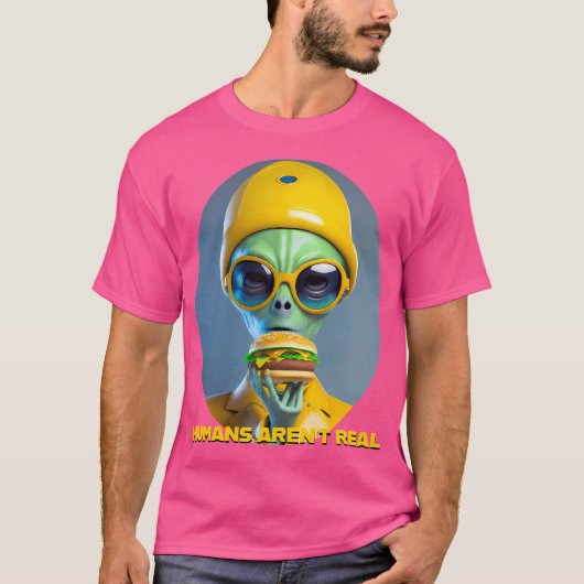 Mensen Arent Echt Leuk Buitenaards Kleurrijk De T-shirt (Voorkant)
