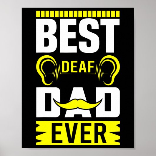 Mensen Asl Beste Dove Papa Ooit Gebarentaal Dove B Poster (Voorkant)