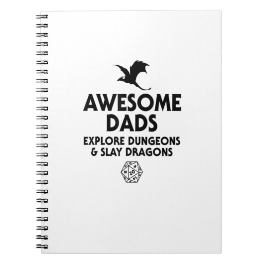 Mensen Awesome Dads Explore Dungeons And Slay Drag Notitieboek (Voorkant)