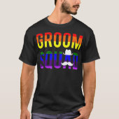 Mensen Bachelor Party Gay Pride Bruidegom Team bes T-shirt (Voorkant)
