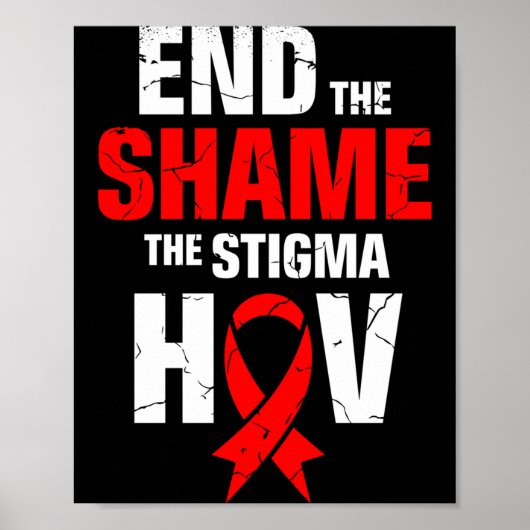 Mensen beëindigen de schaamte het stigma hiv aids poster (Voorkant)