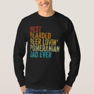Mensen Beste Baard Beer Minnende Pomeranian Vader T-shirt