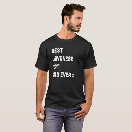 Mensen Beste Javaanse Kat Vader Kat 1 T-shirt (Voorkant volledig)