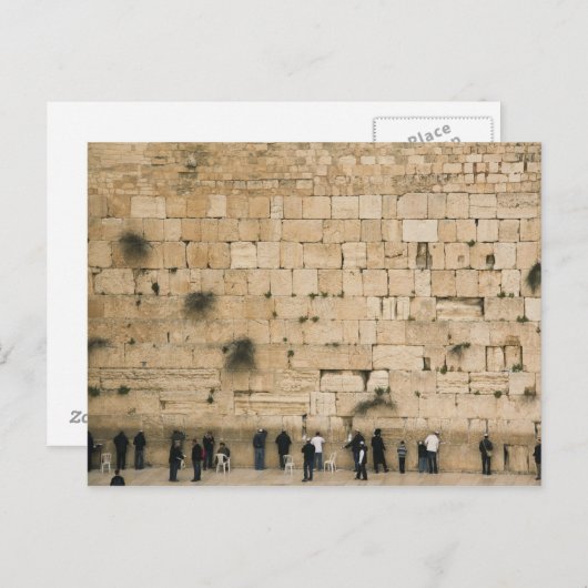 Mensen bidden aan de wand briefkaart (Voorkant / Achterkant)